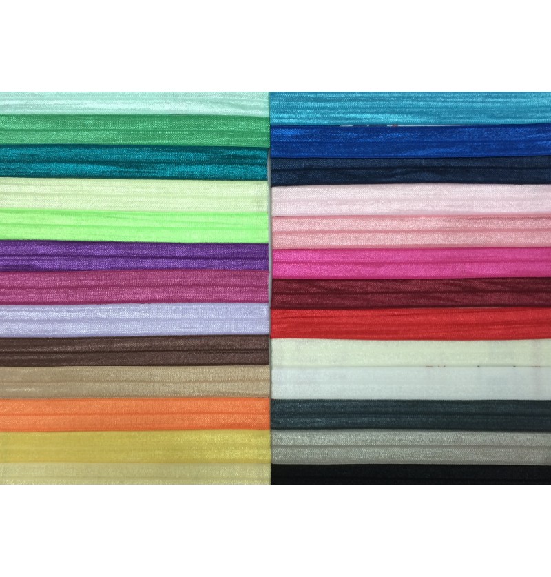 Grab Bag of Solid Color 5/8 Fold Over Elastic
