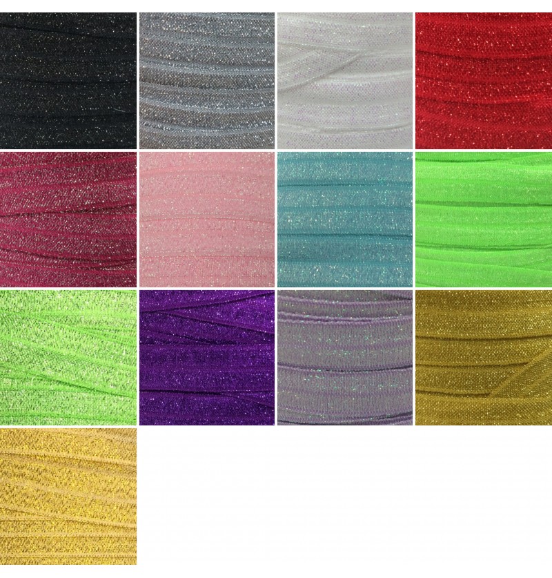 Frosted 5/8 Fold Over Elastic