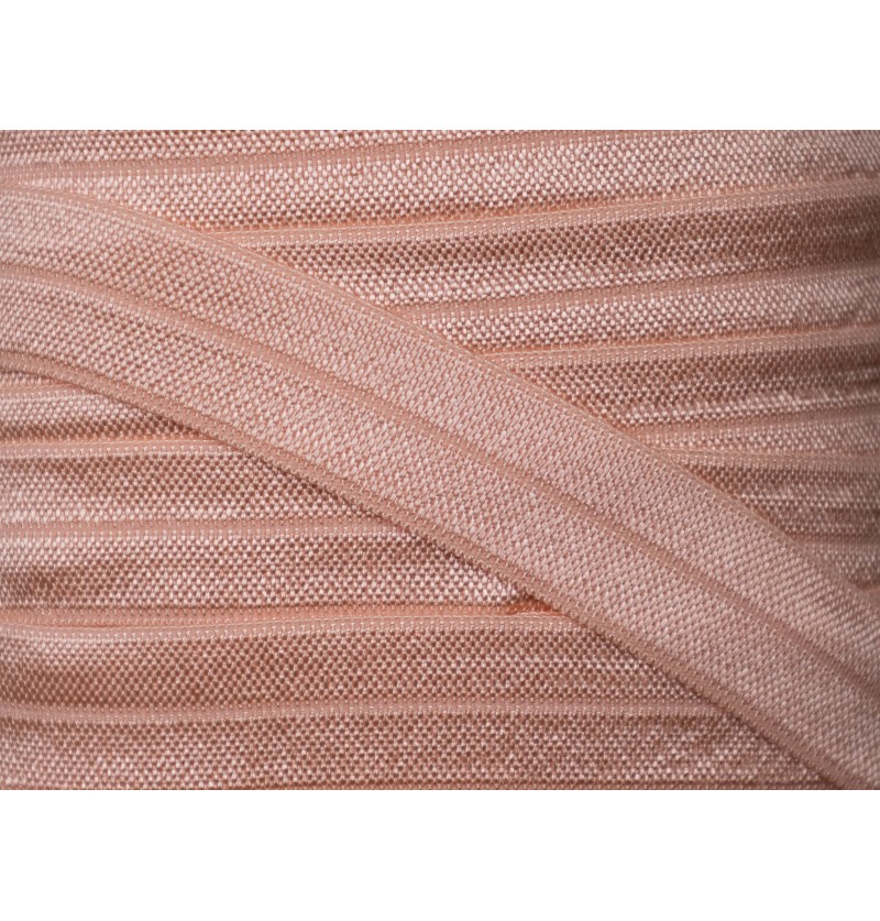 5/8" Fold Over Elastic - Peach