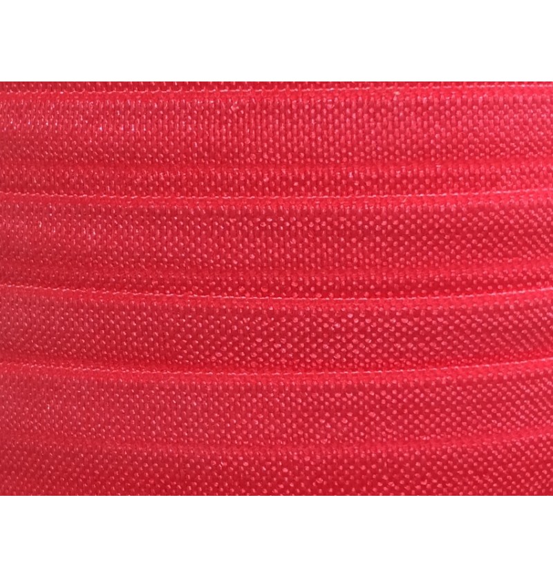 5/8" Fold Over Elastic - Hot Red